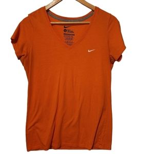 Nike Orange slim fit Gym Tshirt